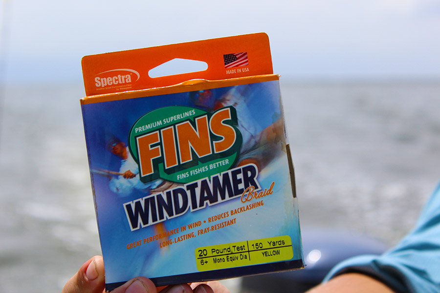 New FINS Windtamer Braid 150 Yd Spool 40 Lbs Test Green Fishing Line