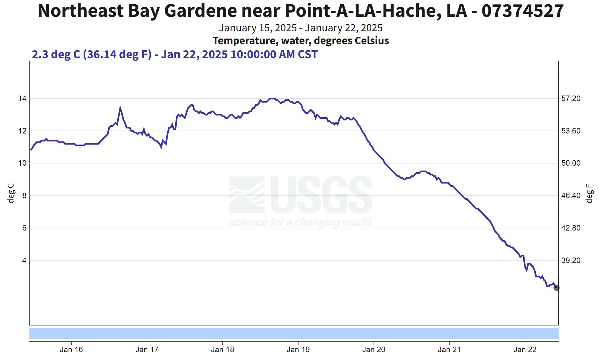 bay gardene snow blizzard temperature