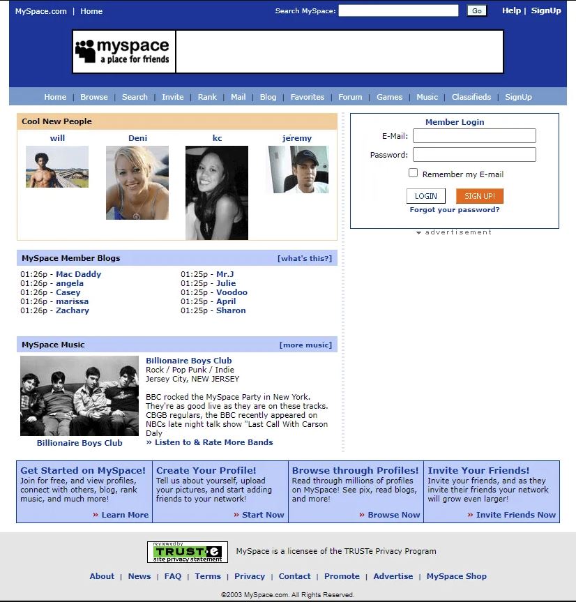 myspace 2003
