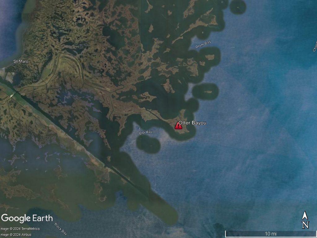 otter bayou location hopedale louisiana zoomed out