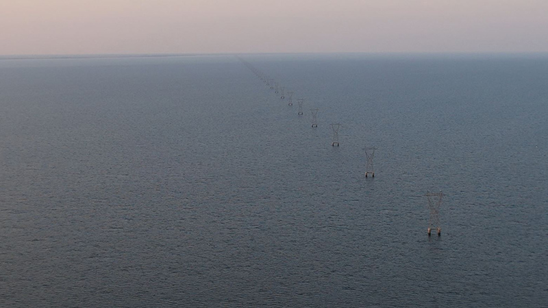 transmission towers in west lake pontchartrain